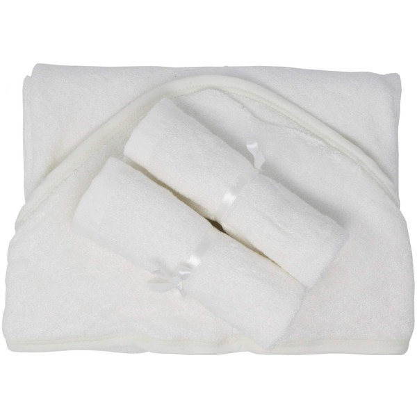 byLora Soft Organic Terry Baby Bamboo Towel and 2 Washcloths