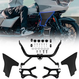 YIBEICO Motorcycle Side Fairing Panel Support Bracket Kits For Harley Touring CVO Road Glide ST FLTRXSTSE 2024 FLTRXSE 2023, Fairing Spoilers Cover Bracket Kit (black)