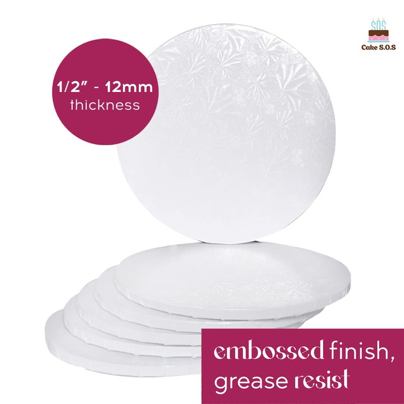 12" White Round Drum, 1/2"