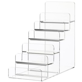 Angoily 1 x Trapezoidal Display Table for Retail Step Shelf Table Top Display Stand for Collections Jewellery Stand Handbag Holder Purse Cosmetics
