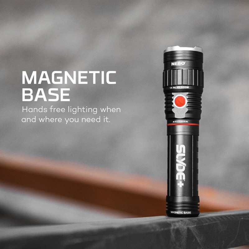 NEBO SLYDE+ 300 Lumen LED Flashlight & Red COB Work