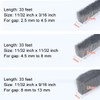 33FT Weather Stripping Brush for Windows/Doors Frame, Self Adhesive Seal