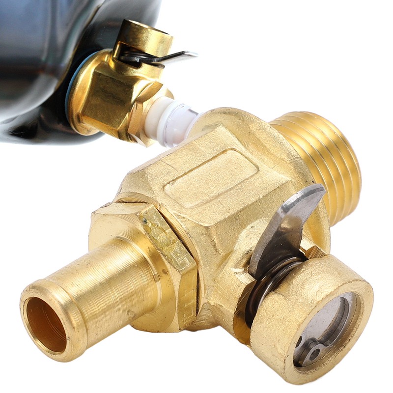 F110N Engine Oil Drain Valve with LC‑10 Lever Clip 3/8‑18