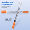 U-100 1ml syringe, 31G 1/4" (6mm) syringes, Individually Wrapped Pack