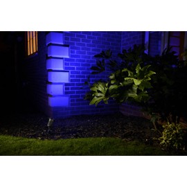 Auraglow Deep Recessed Garden Spike Light GU10 Holder IP65 Outdoor Uplighter - Blue