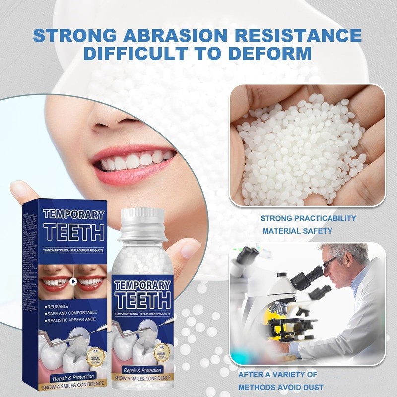 30ML Temporary Tooth Filling,Moldable False Teeth for Fixing,Temporary Tooth Repair