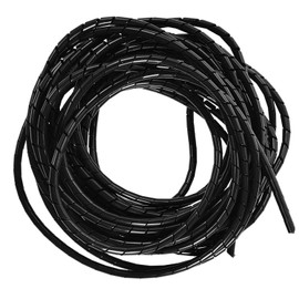 Eujgoov Envoltura de Cable en Espiral de 10 M Ordenada Envoltura en Espiral Ocultar Gestión de Cables de Encuadernación Pc TV Oficina en Casa 6 Mm Negro