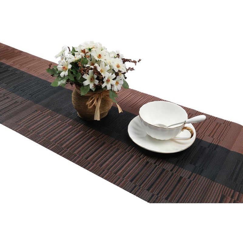 SHACOS Table Runners Woven Vinyl Table Mats 12x54 inch for