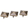 100 Pieces Pyramid Studs, 10-15mm Square Brass Dot Rivets 4