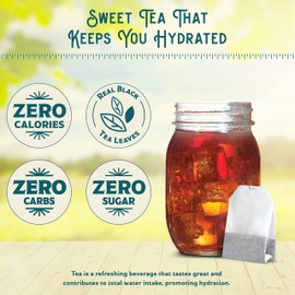Southern Breeze Cold Brew Sweet Tea Blood Orange Iced Tea with Black Tea and Zero Carbs Zero Sugar, 20 Individually Wrapped Tea Bags (Pack of 2) Southern Sweet Tea Iced Tea Beverage