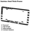 Car License Plate Frames American Flag Patriotic Black License Plate