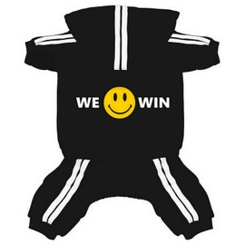 Weowin Pet Outfit - Cute Dog Hoodie Tracksuit Sweater Winter Clothes Pajamas Jumpsuit 4-Legs Black for Puppy Small Medium Large Dogs Girl or Boy (Large)