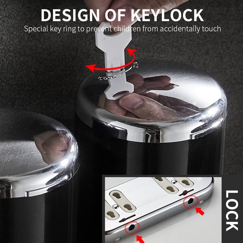 No-Drill 3 Pack 500ml Wall Mounted Soap Dispenser for Bathroom