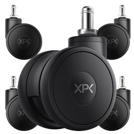 XINPENGKE Office Chair Wheels Heavy Duty Roller Type Double Wheel 5-Piece Set Suitable for Ceramic Tile and Hardwood Flooring Universal Wheels