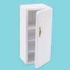 Dollhouse Refrigerator, Modern Style 1:12 Realistic Wood Four Layer Refrigerator