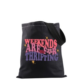 JXGZSO Thrift Store Shopping Tote Bag Weekends Are For Thrifting Tote Bag Thrifting Gift Thrift Shops Gift Thrifter Gift (For Thrifting Tote CA)