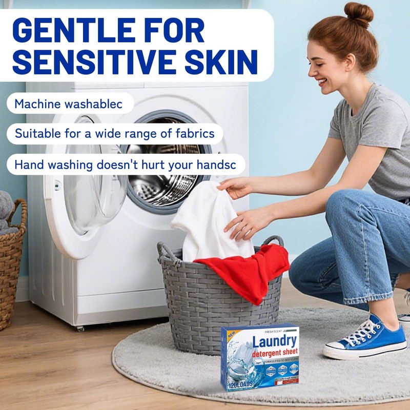 120PCS Luxury Laundry Detergent Sheets - Deep Clean Stain Fighting