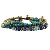 NOVICA Artisan Handmade Multigemstone Beaded Bracelet from Thailand Brass Reconstituted