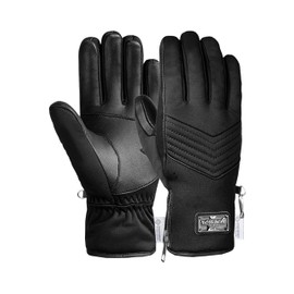 Reusch Daisy Guanti invernali da donna con antivento by Gore-TEX Labs & Primaloft Gold - Guanti da dita in pelle di pecora con zip, antivento, impermeabili, traspiranti, morbidi ed eleganti