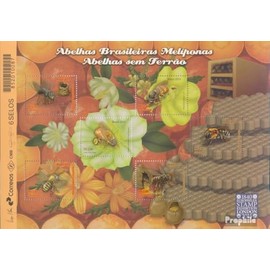 Brazil block173 (complete.issue.) unmounted mint/never hinged ** MNH 2015 Stachellose Bees (Stamps for collectors) Invertebrates Other (insects, snails, bees…)