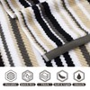 Washcloths 6 Pack, 100% Cotton, 13x13 in, Black Striped