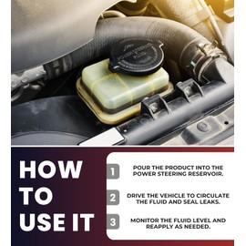 GROVE Power Steering Stop Leak 12 oz Bundle with Microfiber Cloth - Stop Leak for Power Steering Fluid - Preventative Maintenance and Seal Protection - (3 Items)