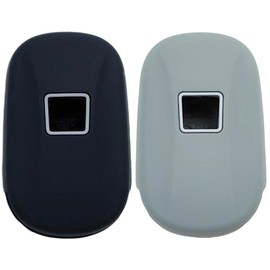 REPROTECTING Silicone Rubber Key Fob Cover Compatible with 2022-2025 Honda Accord Civic CR-V Sport SI EX EX-L Touring (Black/Grey, 4 Buttons)