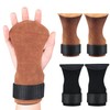Health Lifting Grip Wrist Guard Palm Protector Pad Black/FREE 2ea