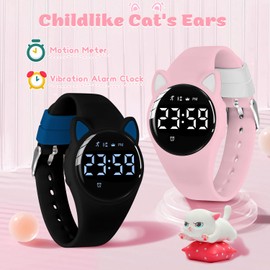 Timever Kids Digital Watches for Girls Boys, Sports Watch with Fitness Tracker, Pedometer, Alarm Clocks, Stopwatch, No App Needed & Waterproof Kids Watch, Gift for Teens Girls Boys Ages 5-14