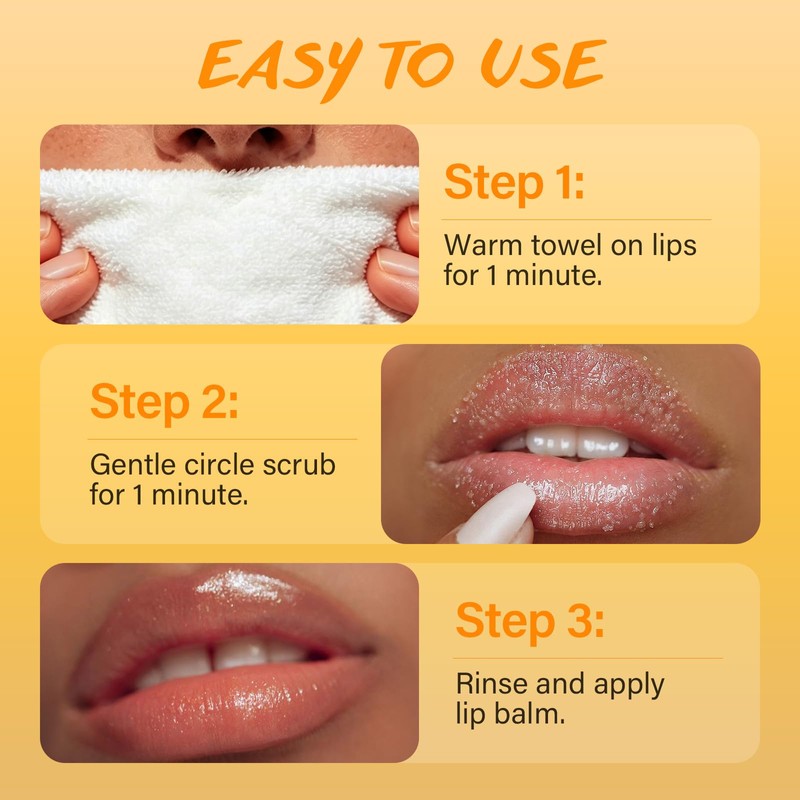 Turmeric Lip Scrub for Dark Lips Vitamin C Lip Scrubber