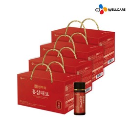 CJ Wellcare Hanppuri Red Ginseng Daebo 10 bottles, 4 boxes, 100ml, 40 units / CJ웰케어 한뿌리 홍삼대보 10병 4박스, 100ml, 40개
