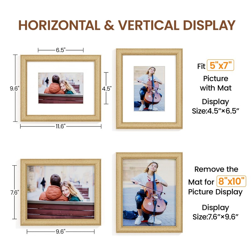 8x10 Picture Frame,8 x 10 Solid White Oak Photo Frame