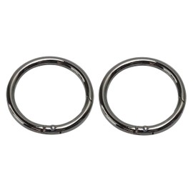 prendre Carabiner Round Type Circle Carabiner Key Ring Round Eye Hook Keychain Bag Charm Outdoor Key 12mm 15mm 20mm 25mm 32mm 38mm PR-RINGCARA, Black
