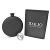 Stainless Steel Hip Flask Round for Spirits, 24 cl, Black
