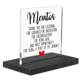 WINOESHE Thank You Gift for Mentor, Appreciation Gift for Mentor, Thanksgiving Gift for Mentor, Gratitude Gift for Mentor,Thank You Office Desk Decor Gift for Mentor, HTT34