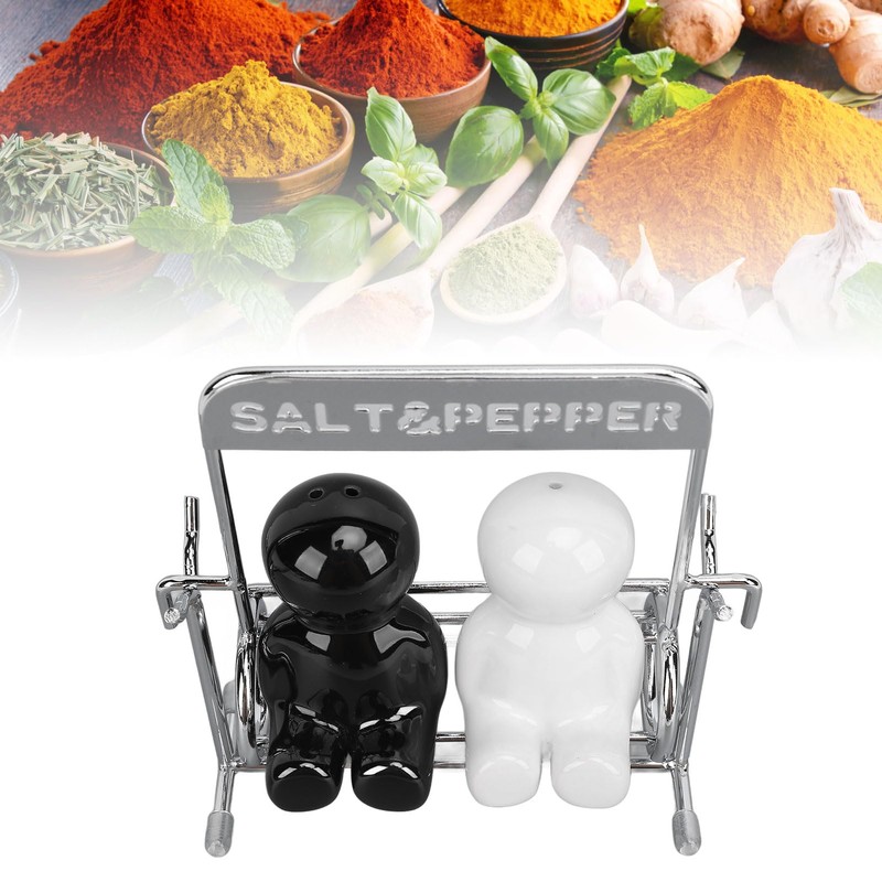 Black and White Swing Figure Salt and Pepper Shaker Set,