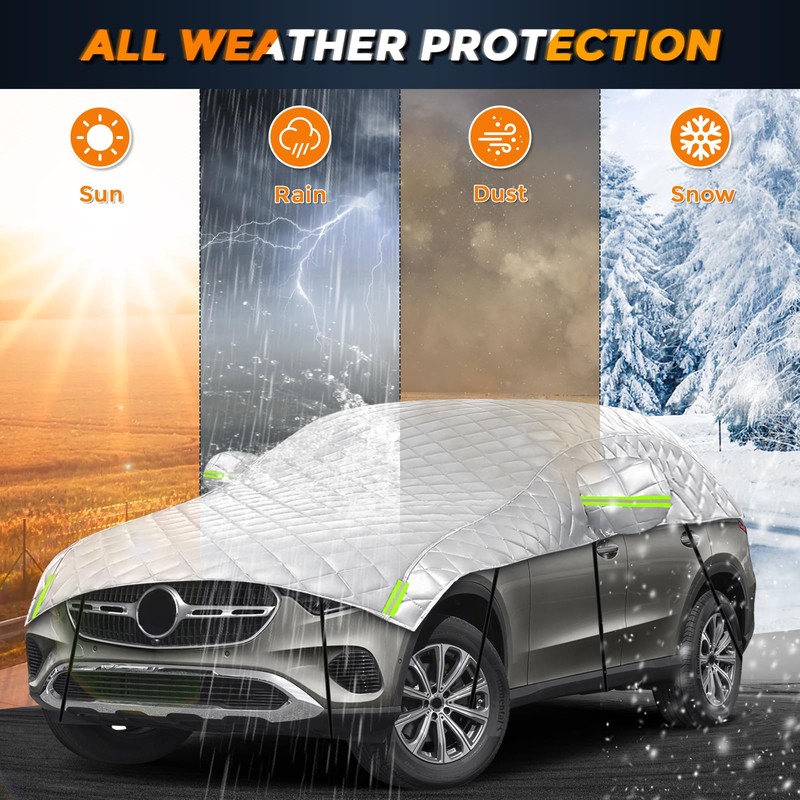 Kistrba Hail Car Cover for SUV 180-201 Inches Long, 4-Layer