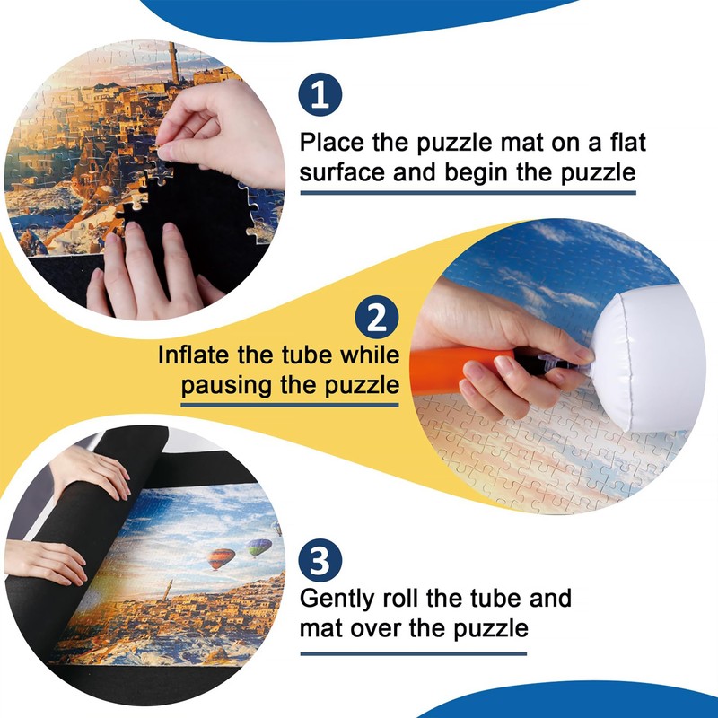 Puzzle Mat with Roll Function, Puzzle Mat for up to