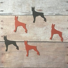 Doberman Confetti, Animal Decorations, Dog Party Supplies, Pet Theme, Doberman Cut Outs, Dog Party Supplies, Table Scatter, Dog Cut Out