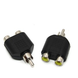 Velleman ( 2 PCS )  Male RCA/Phono to Twin/2-way Female RCA Splitter/Adapt