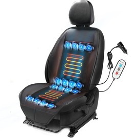 3 in 1 Cooling and Heated Control Car Seat Covers,Cooling Comfortable Seat Cover, Universal Seat Cushion for Four Seasonsr&Massage - Color: Black1