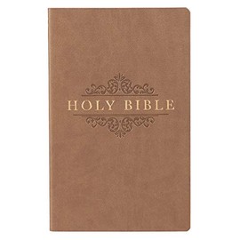 KJV Holy Bible, Gift and Award Bible Faux Leather Softcover, King James Version, Tan