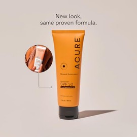 Acure | Protector Solar Mineral FPS 50 | Con Escualano y Óxido De Zinc | Amigable al coral, 88 ml