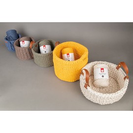 Rayher Braidy Recycling Yarn 42010166, Braided, 4 mm Diameter, Honey Yellow, 250 g Ball Approx. 65 m, Knitting Yarn, Crochet Yarn, Textile Yarn, Craft Yarn, Knotting Yarn, Macramé Yarn