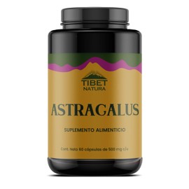 TIBET NATURA - Astragalus 60 Cápsulas 500 mg c/u - Astrágalo Puro - Suplemento Natural de Alta Calidad - Adaptógenos - Sin Azúcar y Sin Aditivos