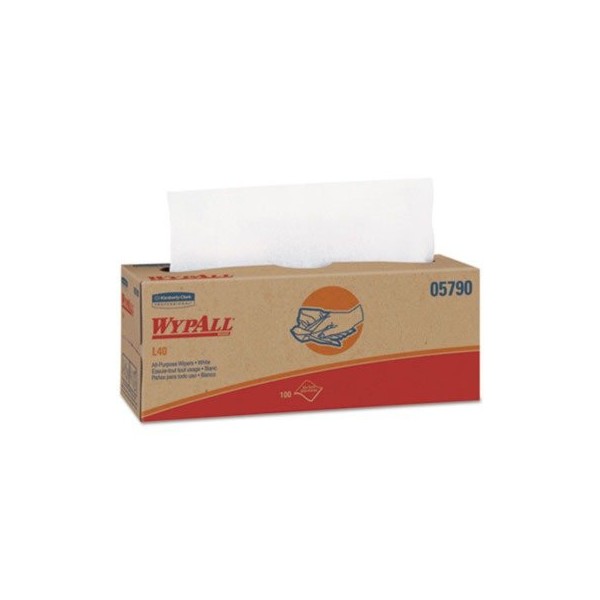KIMBERLY CLARK CONSUMER 5790 WYPALL L40 Cloth-Like Wipes, 16 2/5 x 9 4/5, 100/Box, 9 Boxes/Carton