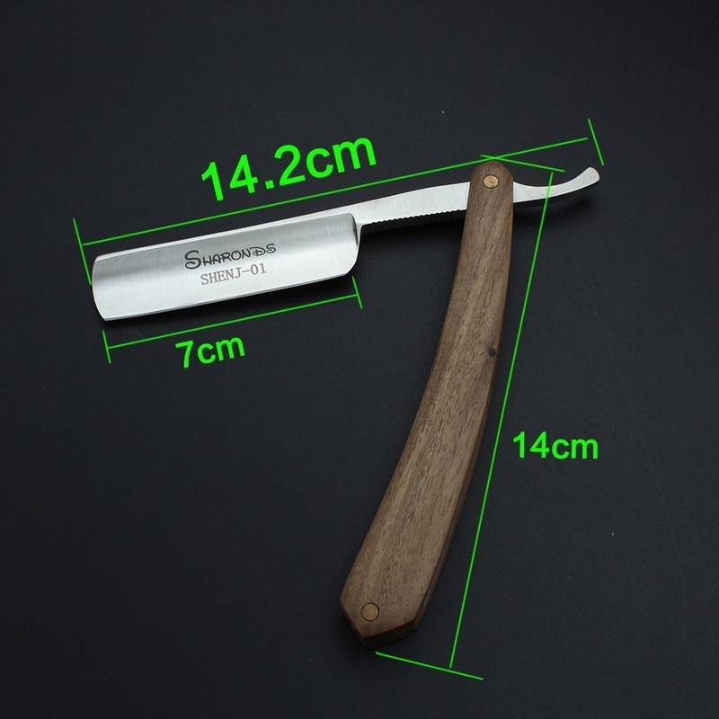 Herren Rasierpinsel Rasiermesser mit Box Manuelle Classic Wood Griff Barber