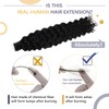 RUNATURE Curly Tape in Extensions Human Hair Off Black Tape