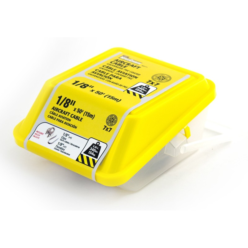 KingChain PVC Coated Galvanised Steel 7 x 7 Aircraft Cable