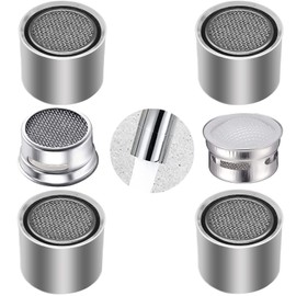 4 Piece Kitchen and Bathroom Faucet Aerators, 2 Pcs Aerator Filter Replacement Parts with Brass Housing 55/64" 22mm Female Bathroom Aerator Faucet Filter with Washer for Kitchen and Bathroom